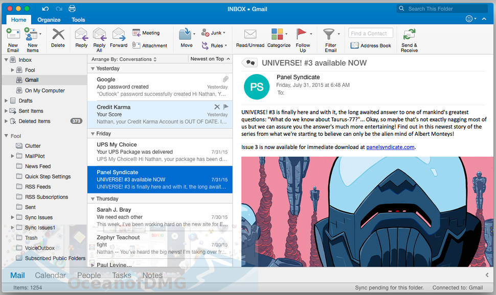 outlook client 15.38 for mac os