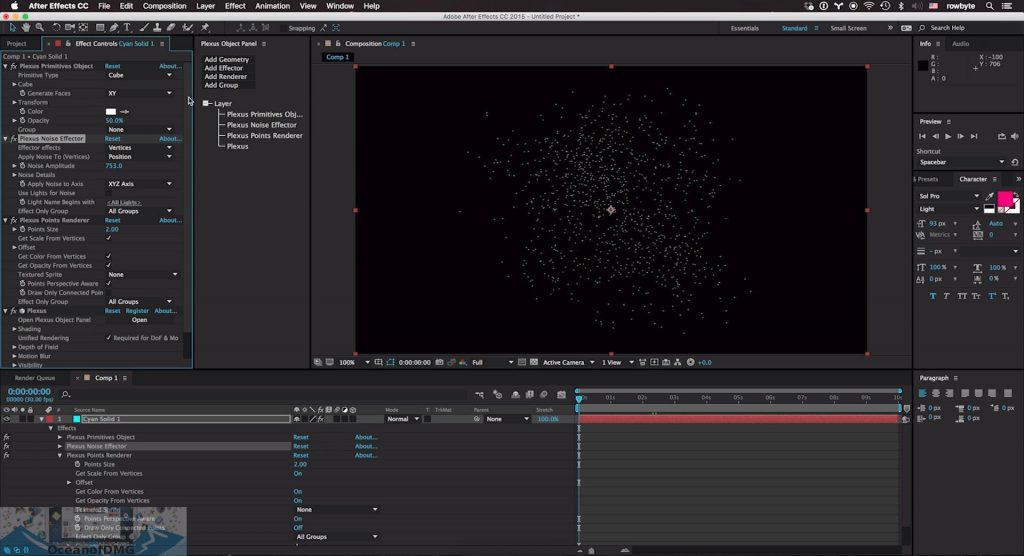 Rowbyte Plexus for Adobe After Effects for Mac OS X Direct Link Download-OceanofDMG.com