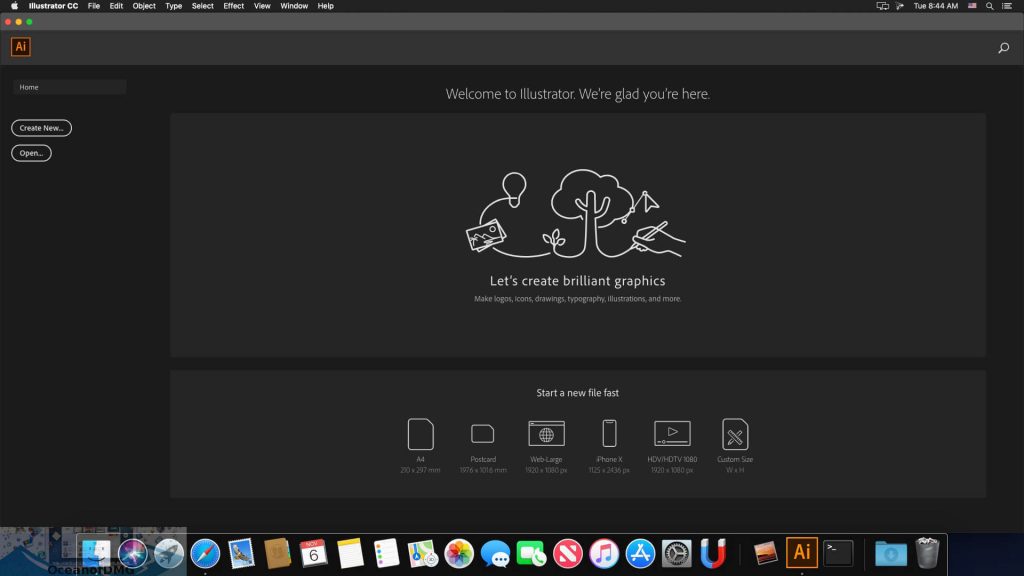 Adobe Illustrator CC 2019 for Mac OS X Offline Installer Download-OceanofDMG.com
