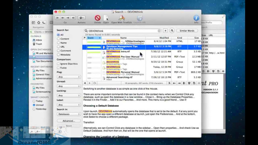 DEVONthink Pro for Mac Latest Version Download-OceanofDMG.com