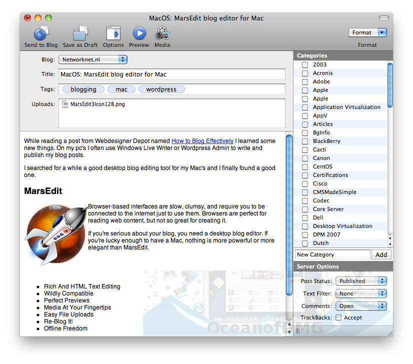 MarsEdit for Mac Offline Installer Download