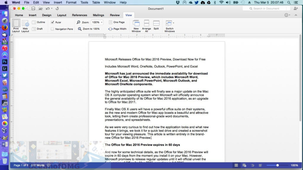 Microsoft Word 2016 for Mac Offline Installer Download