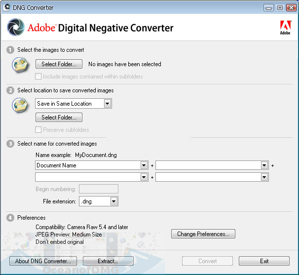 Adobe DNG Converter 10.2 for Mac Direct Link Download